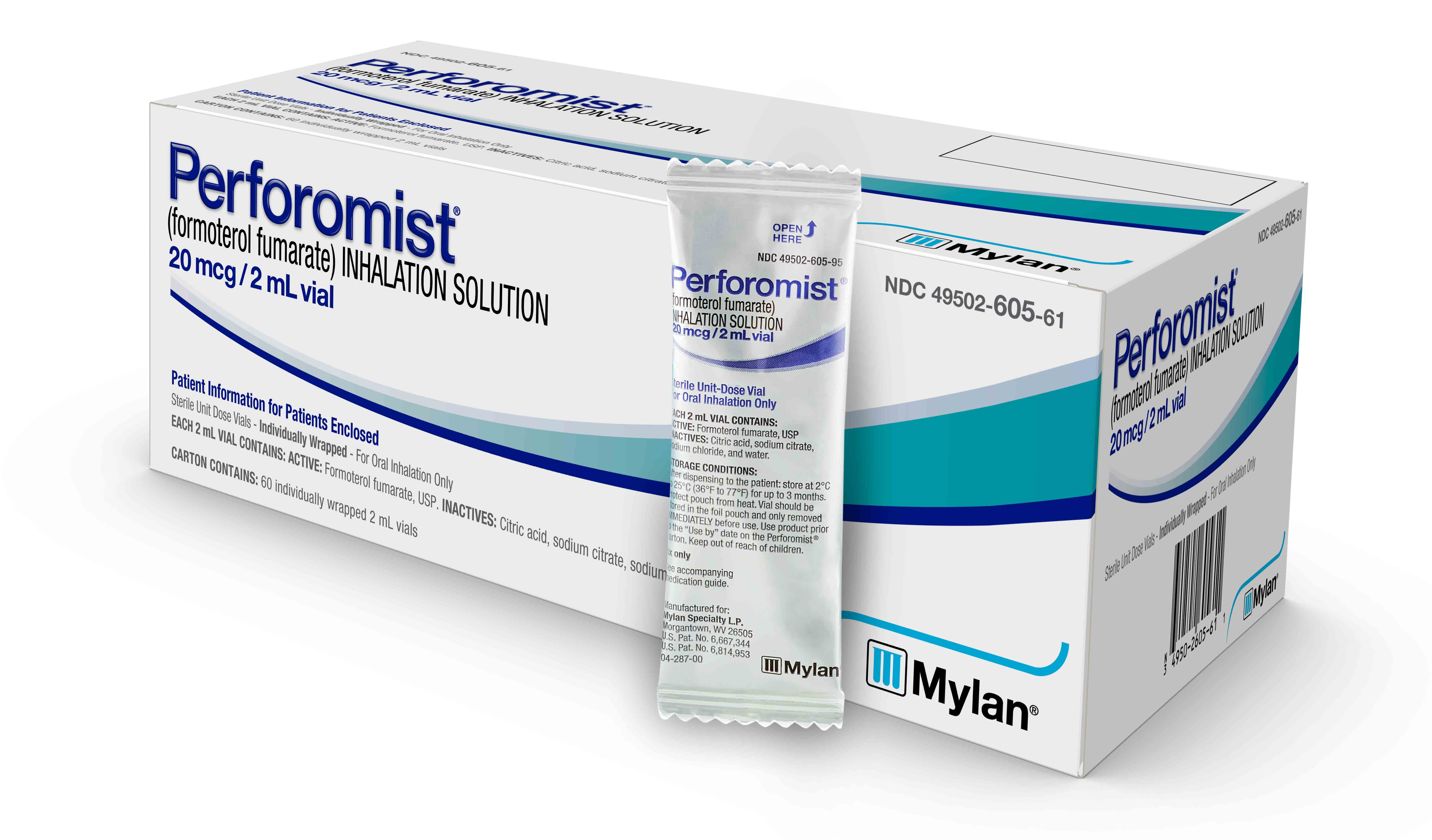 Perforomist (formoterol fumarate) product packaging